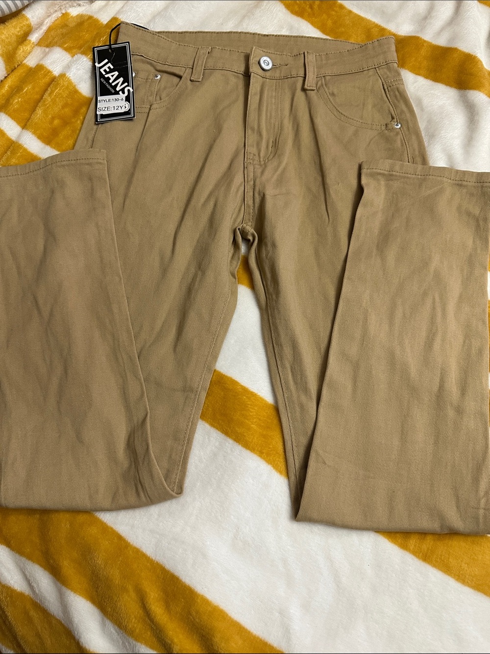 Earl Jeans boys Khaki Straight chino like jeans - Tan